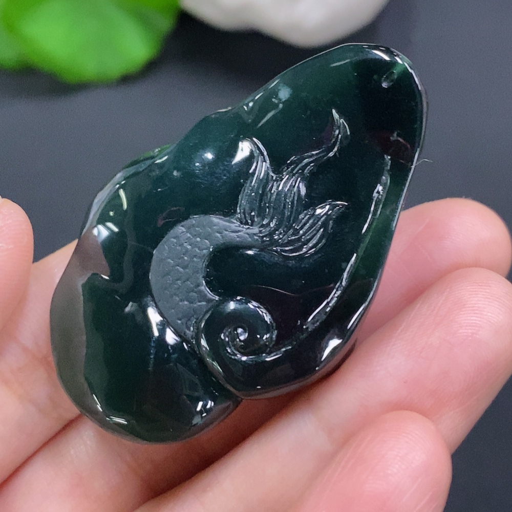 F28192182 JadeiteDragon Pendant Total Weight About 27g