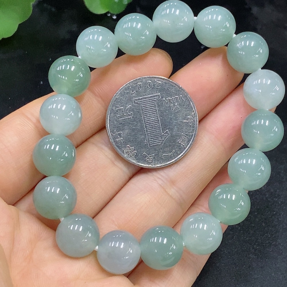 F26036835 Jadeite Bead Necklace Approx. 10.7mm Total Weight Approx. 39.4g