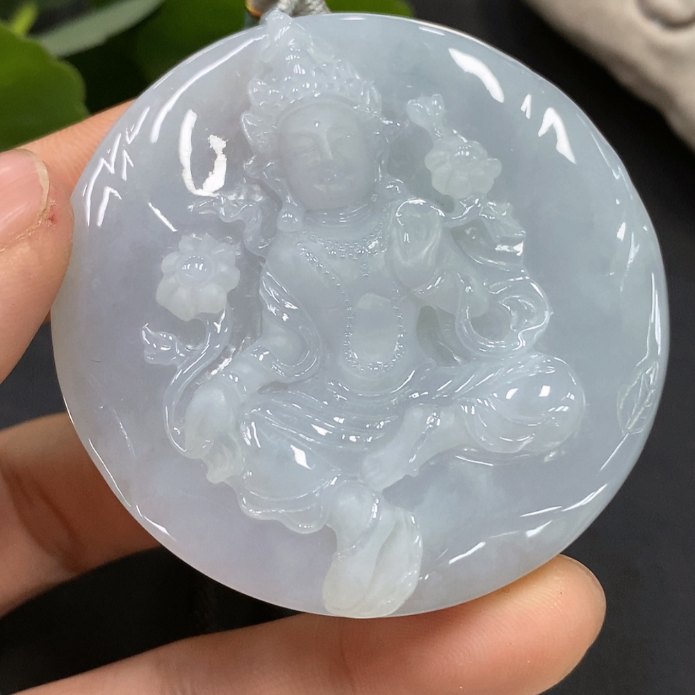 F14567676 Jadeite Tara Pendant Total Weight: 52.695g
