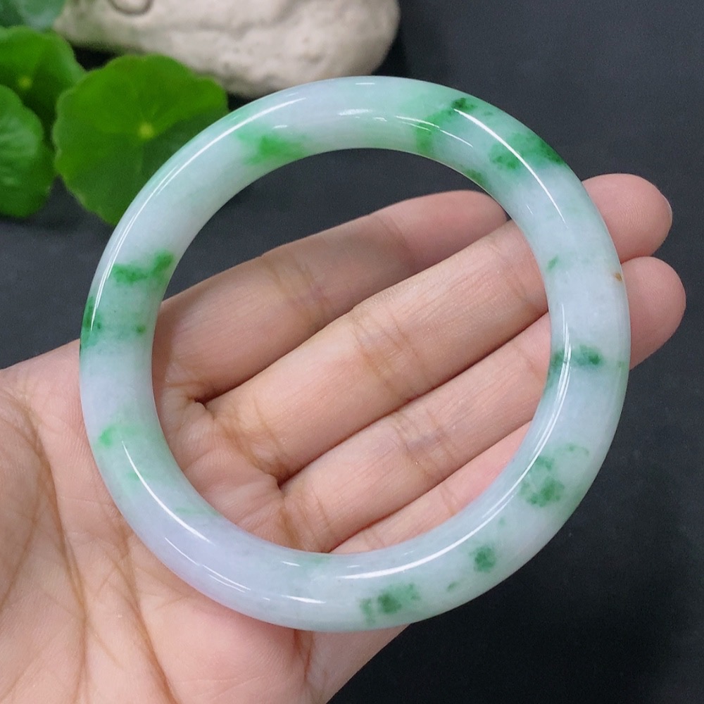 F33849668 Jadeite Round Bangle Size 54.8mm Total Weight Approx. 51g