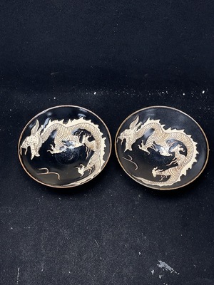 W41943478 陶瓷 2件 全品 近代黑釉吉州窑碗