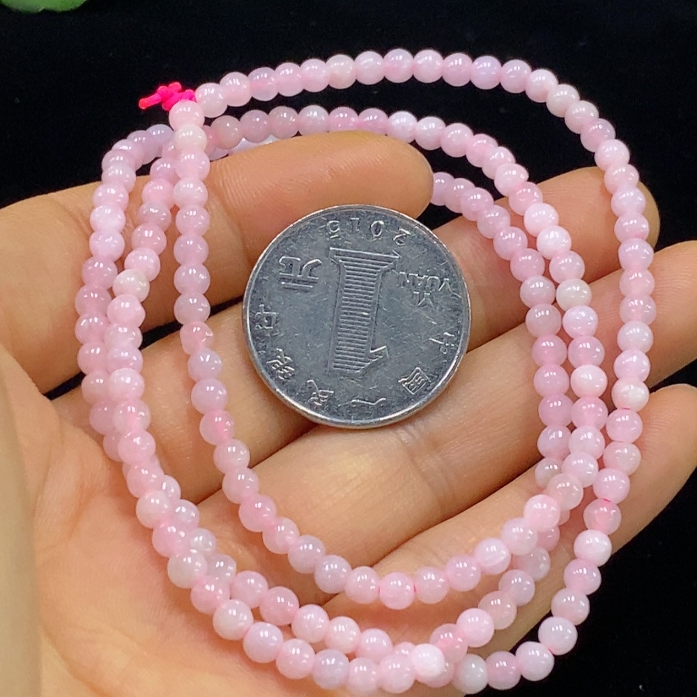 F34025357 Jadeite Bead Necklace Approximately 3.6mm Bead Size Total Weight About 15.19g