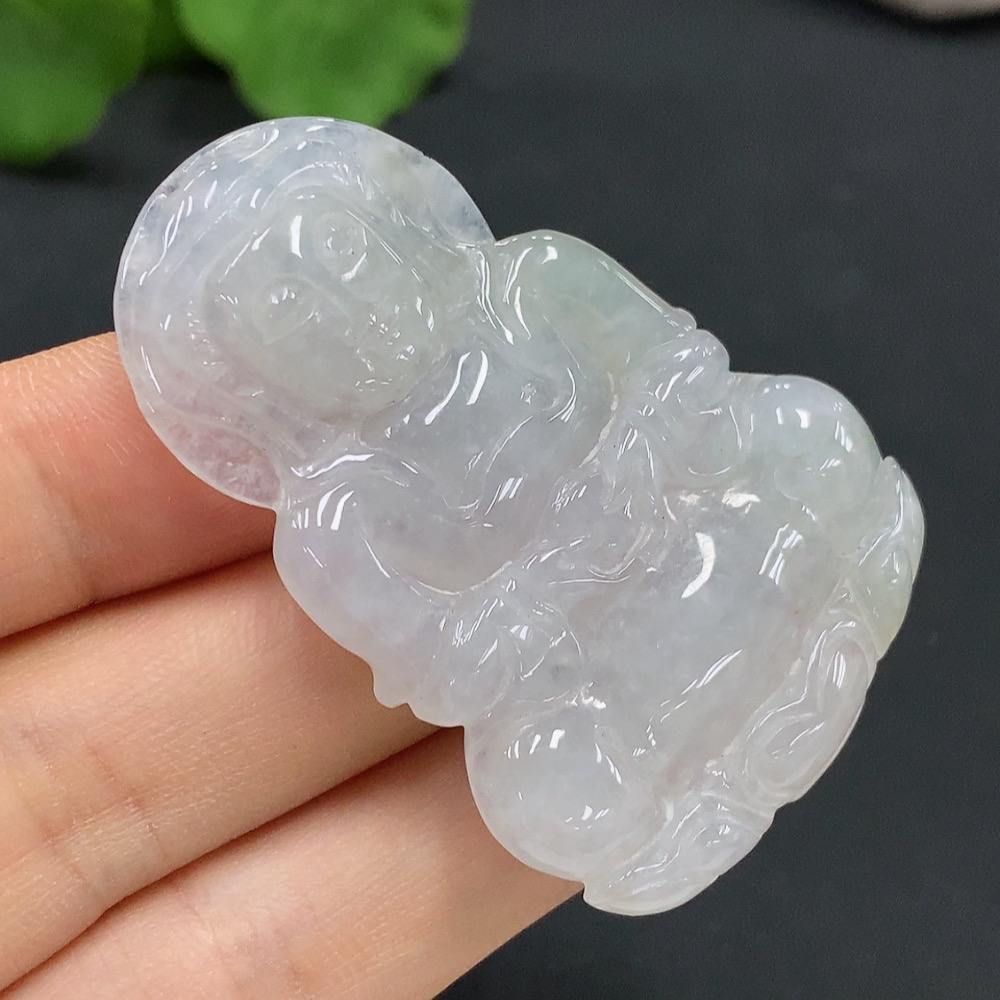 F17876167 Jadeite Guanyin Pendant Total Weight 17.076g