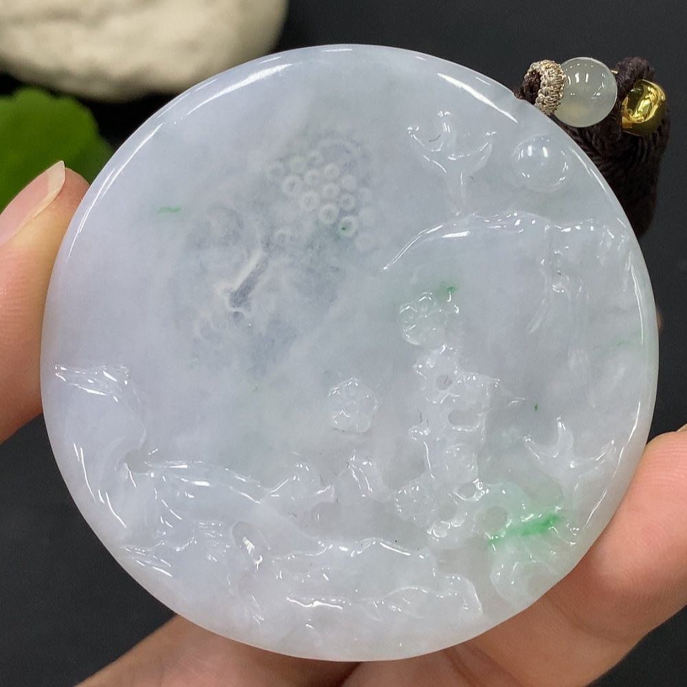 F28228338 Jadeite Pendant Total Weight Approx. 38.12g With Non-Grade A Beads
