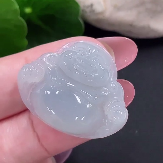 F34012784 Jadeite Buddha Pendant Total Weight Approx. 6.5g