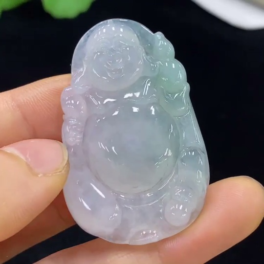 F35136603 Jadeite Maitreya Pendant, Total Weight Approx. 13.4g