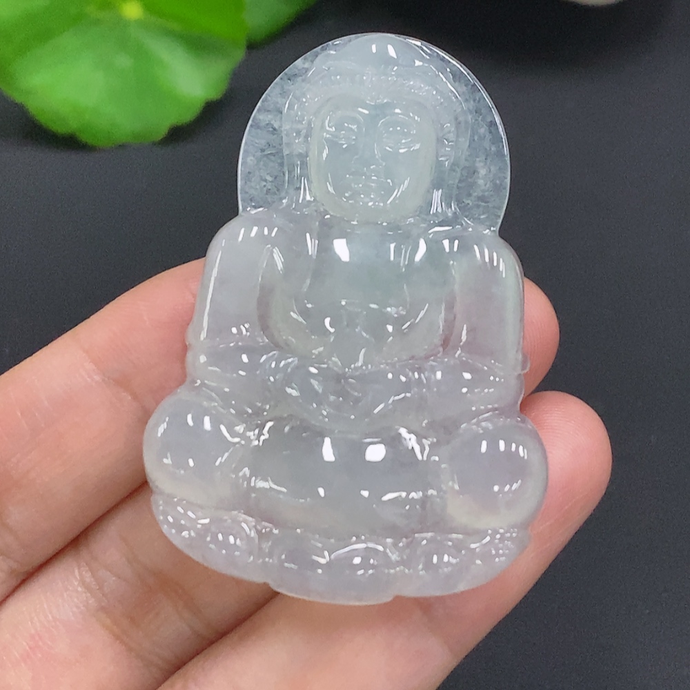 F31622672 Jadeite Guanyin Pendant Total Weight Approx.16.4g