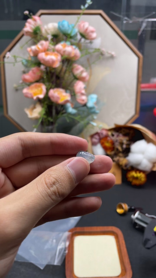 F30563644 Jadeite Inlaid Piece Total Weight Approx.1.45g