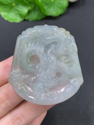 F22489826 JadeiteDragon Soaring the World Pendant