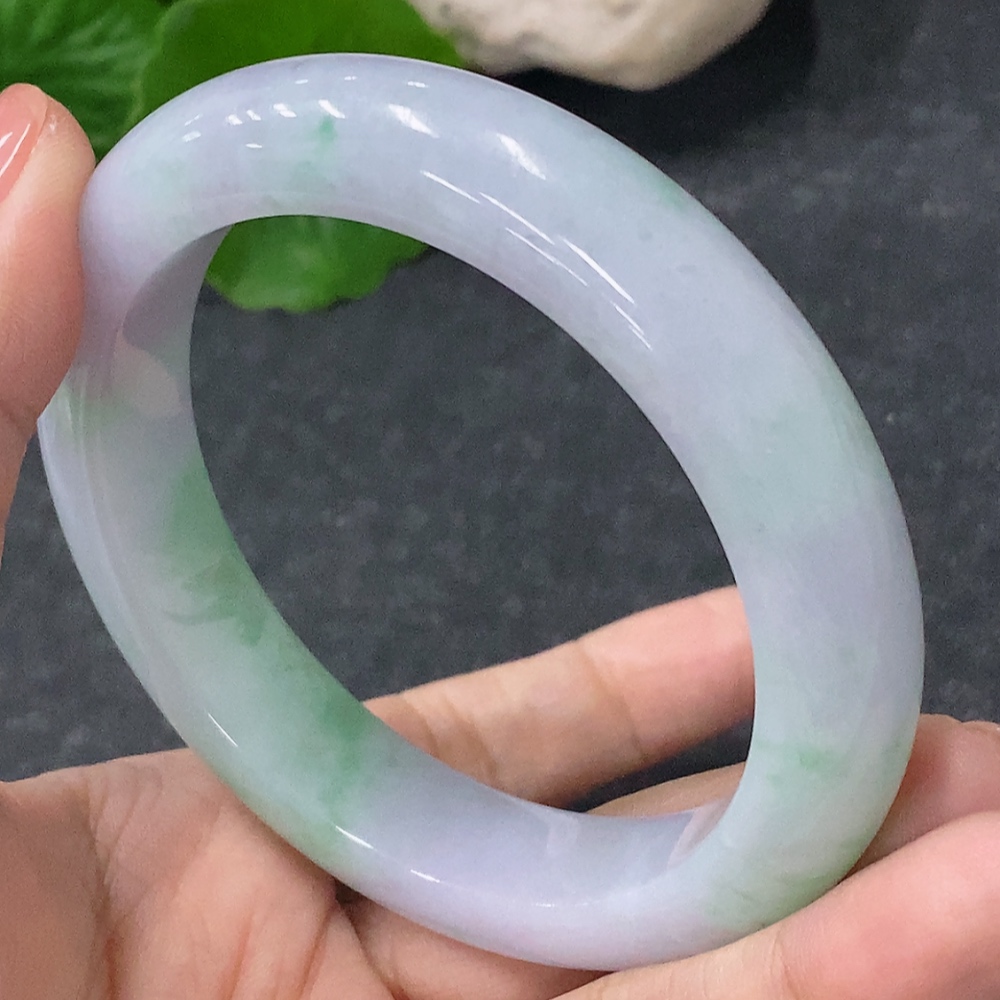 F34977176 Jadeite Round Bangle Size 56.3mm Total Weight Approx.66.18g With Damage/Crack