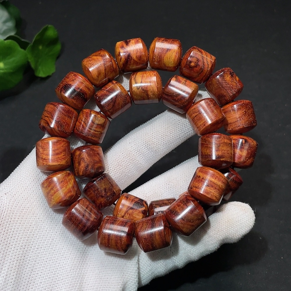 W33937402 Huanghuali Long Strand (Total weight approx. 58.7g, bead size approx. 14.9mm)