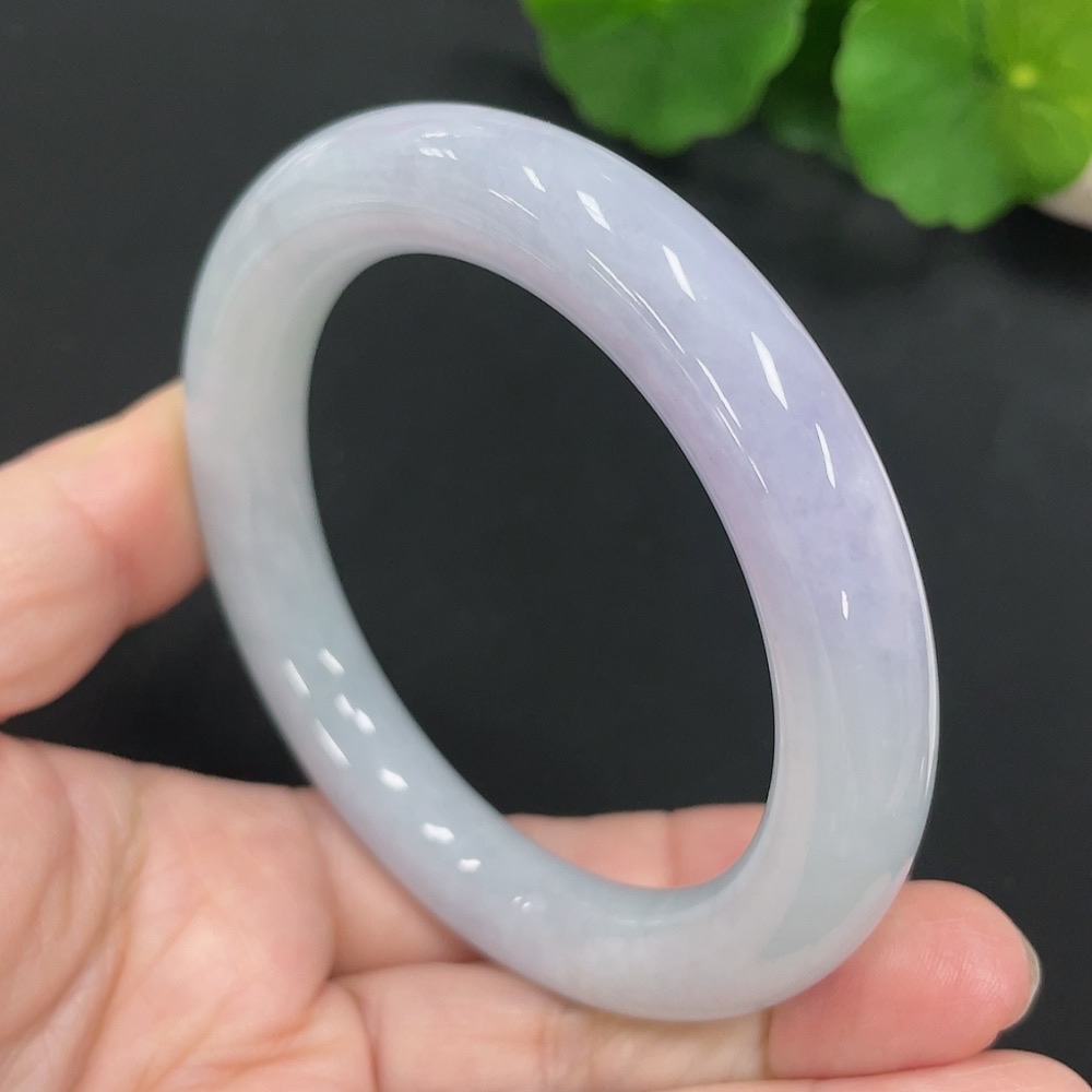 F27139290 Jadeite Round Bangle Size 55.7 Total Weight Approx. 62.8g