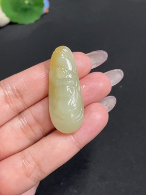 H34957284 Hetian Jade Pendant Buddha Total Weight Approx. 10.8g