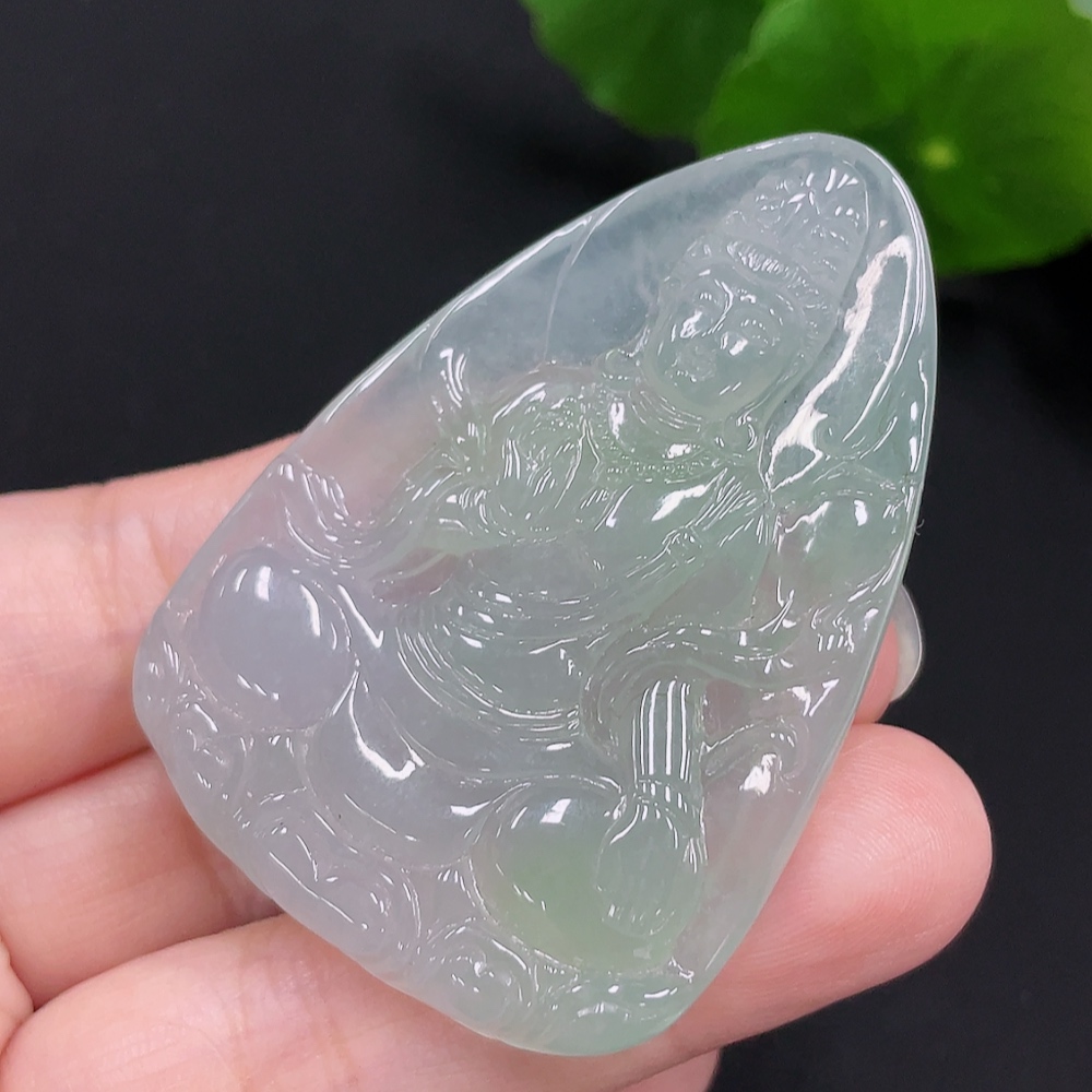 F30454373 Jadeite Guanyin Pendant, Total Weight Approx. 21.3g