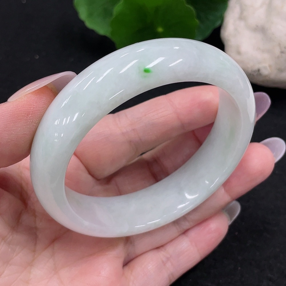 F33918106 Jadeite Round Bangle Size 57.5 Total Weight Approx. 67.9g