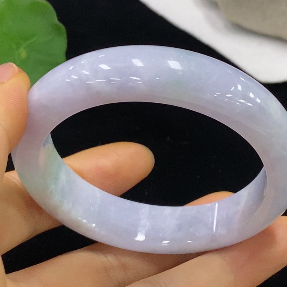 F35095058 Jadeite Round Bangle Size 53.5 Total Weight Approx. 57.04g