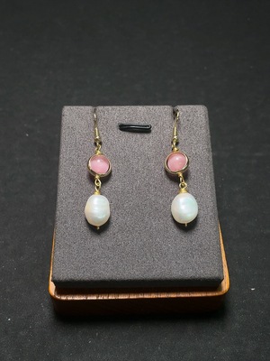 C34988818 Pearl Earrings Non-Gold, Stones May Be Non-Natural, Total Weight Approx. 5.4g, Size About 9.4mm