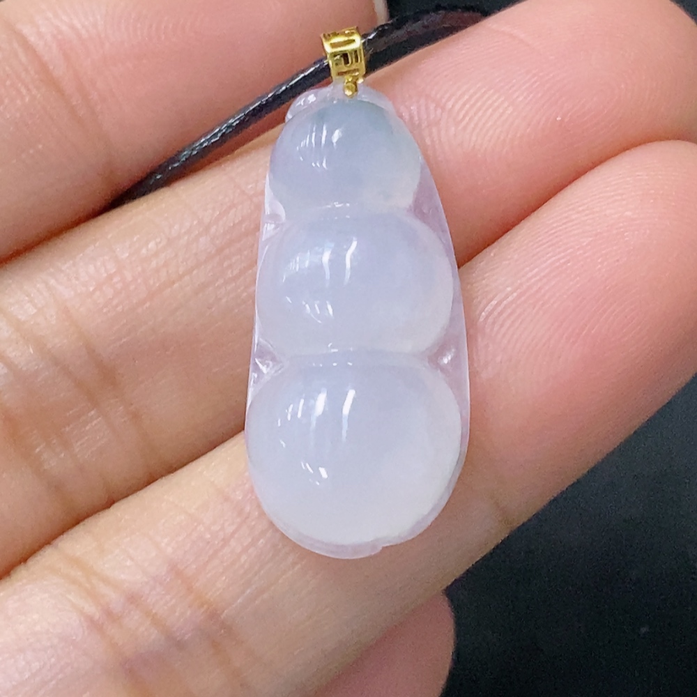 F35117618 Jadeite Pendant Lucky Bean 18k Total Weight Approx. 3.65g Including Rope