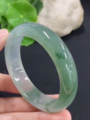 F46519226 翡翠正圈手镯 圈口54 货品总重约59.26g