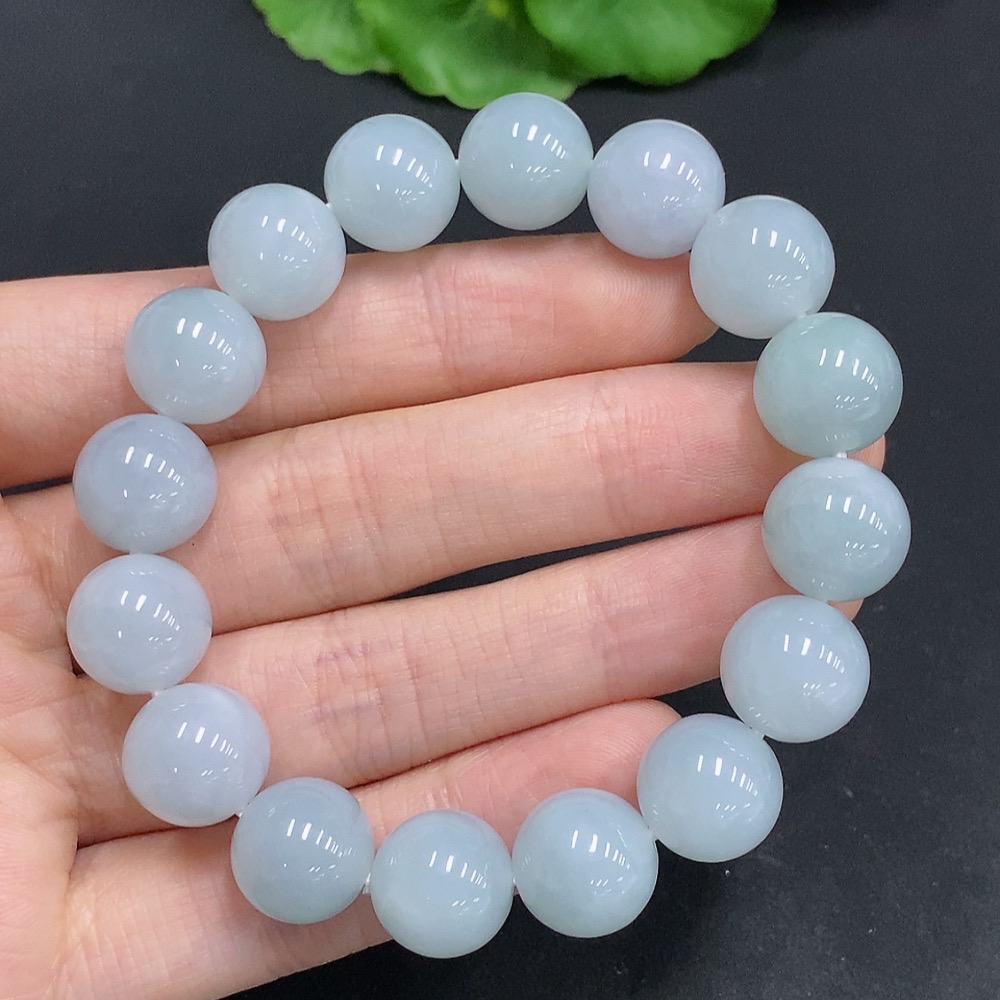 F31686817 JadeiteBead Bracelet, Total Weight Approx. 49.6g, Bead Size 12mm
