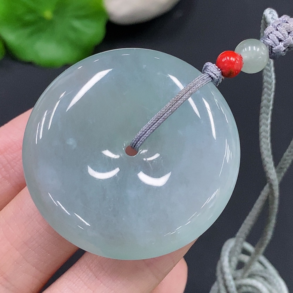 F28241267 Jadeite Peace Pendant Total Weight Approx. 27.2g With Non-Grade A Beads