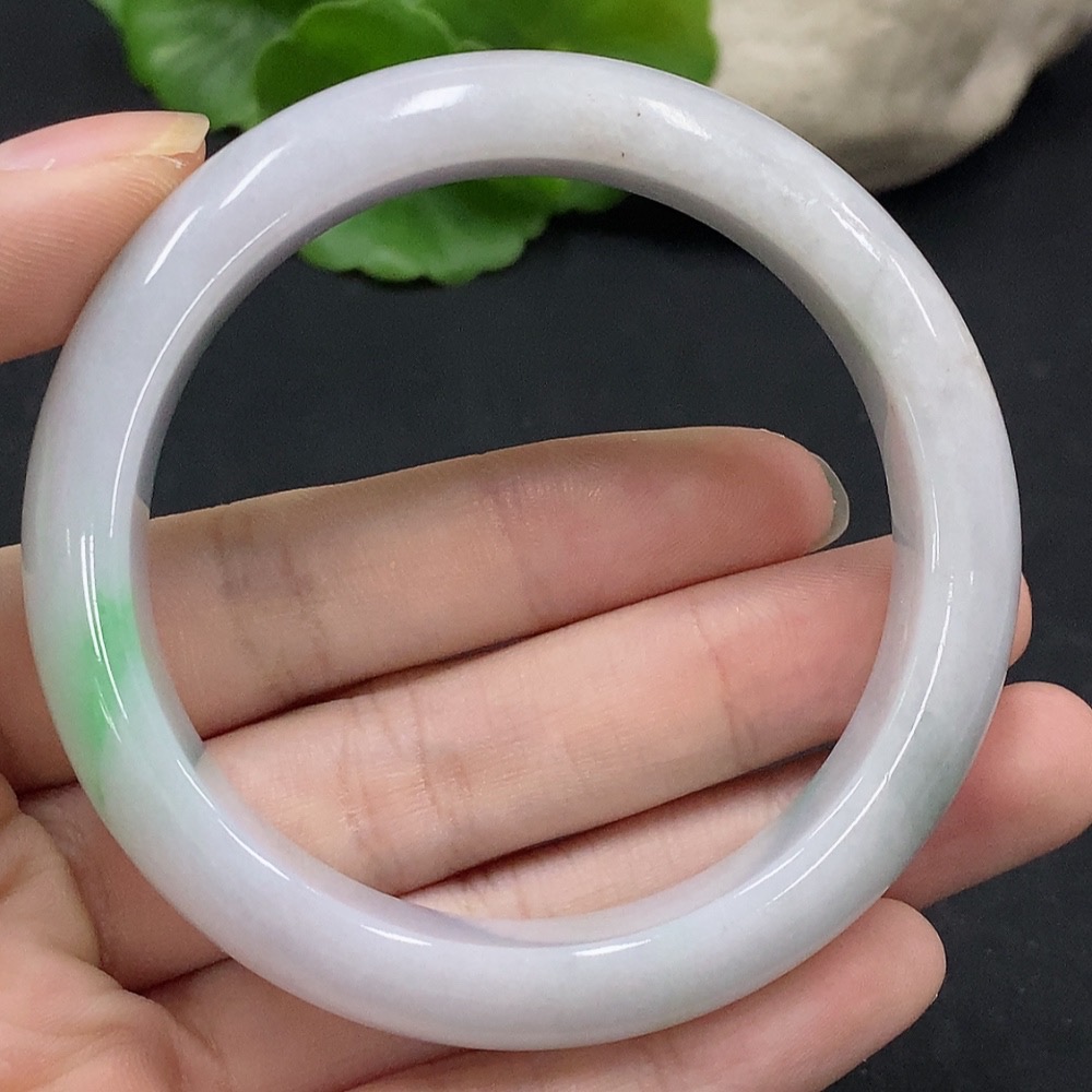 F34028969 Jadeite Round Bangle Size 53.6 Total Weight Approx. 54.59g