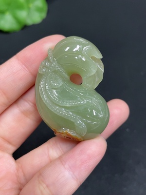 H34072435 Hetian Jade Pendant - Lucky Bag, total weight approx. 28.1g, undetermined skin color origin