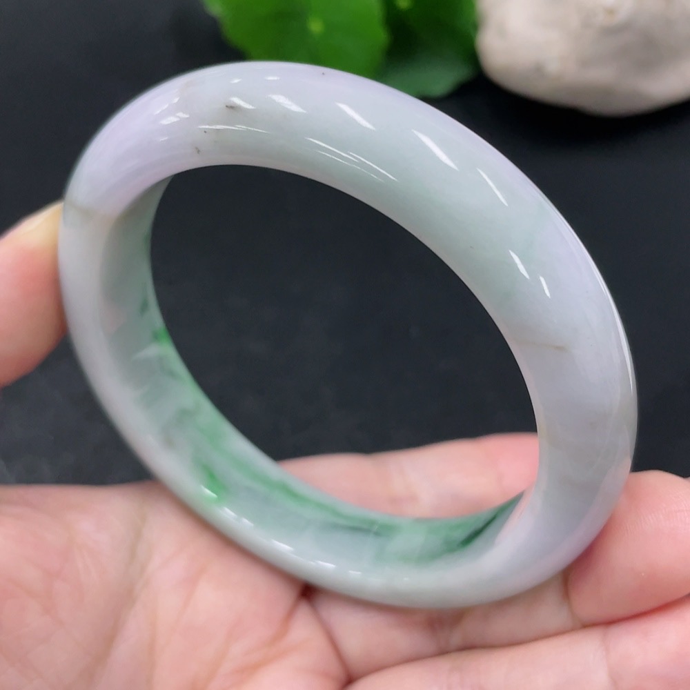 F31675900 Jadeite Round Bangle Size 58.4 Total Weight Approx. 63.8g