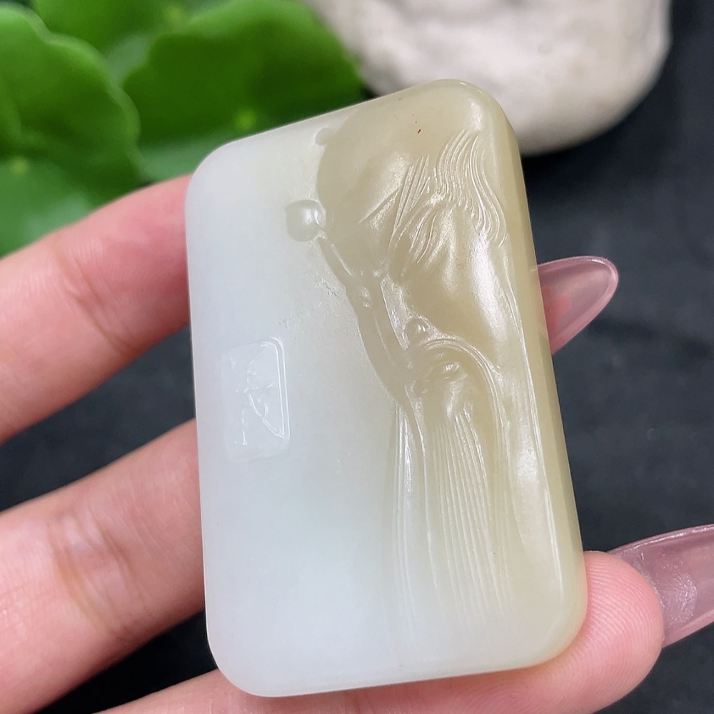 H33841721 Hetian Jade Pendant - Guan Yu, Total Weight Approx. 31.3g