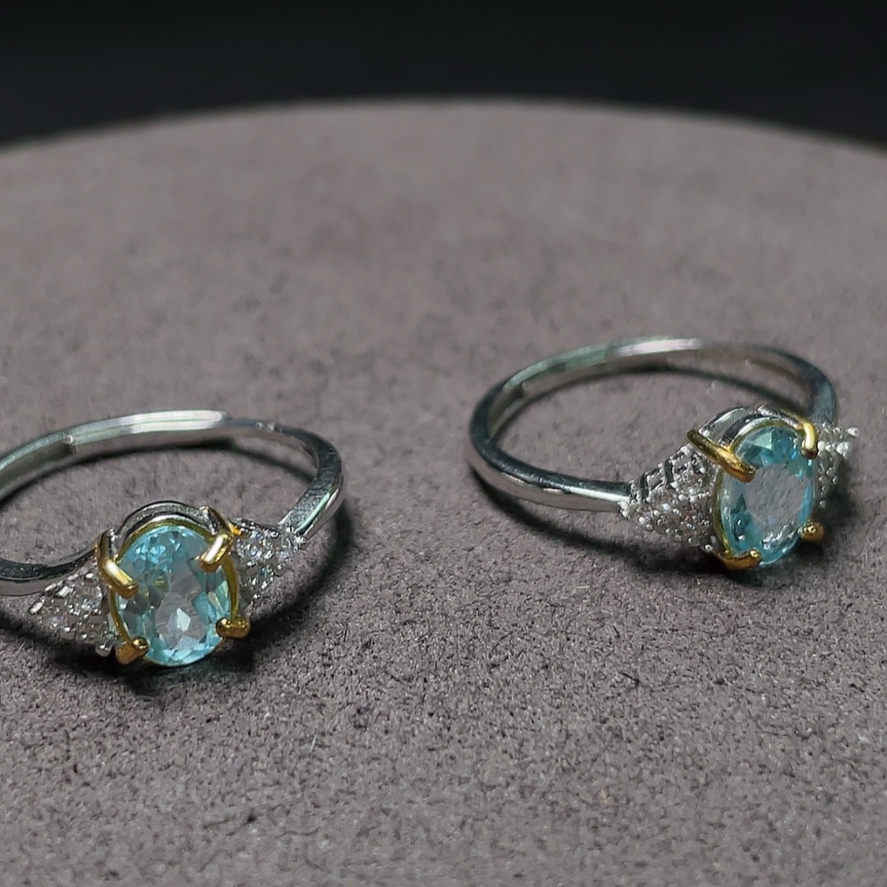 C33843432 Topaz Ring, Non-Gold, Adjustable, Color Origin Undetermined, Total Weight Approx. 3kolp3g, Sell as a Lot