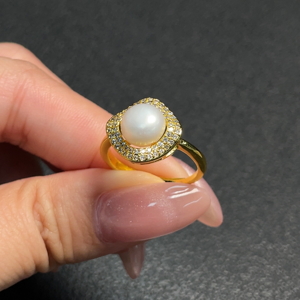 C34009924 Pearl Ring Adjustable Non-Gold Total Weight Approx. 2.91g Stone 7.7mm