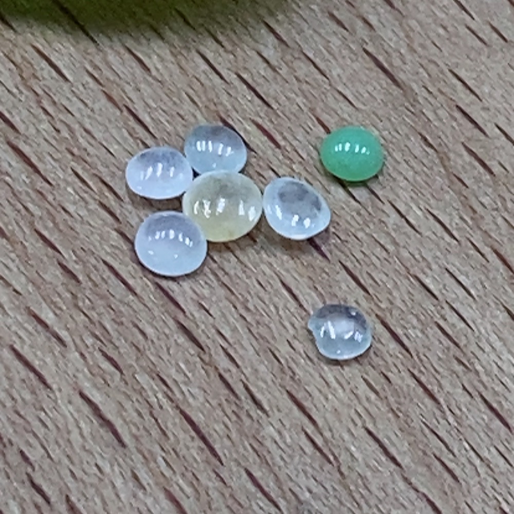 F32787789 Jadeite Cabochon Mounting Pieces Sell as a Lot Color Origin Undetermined