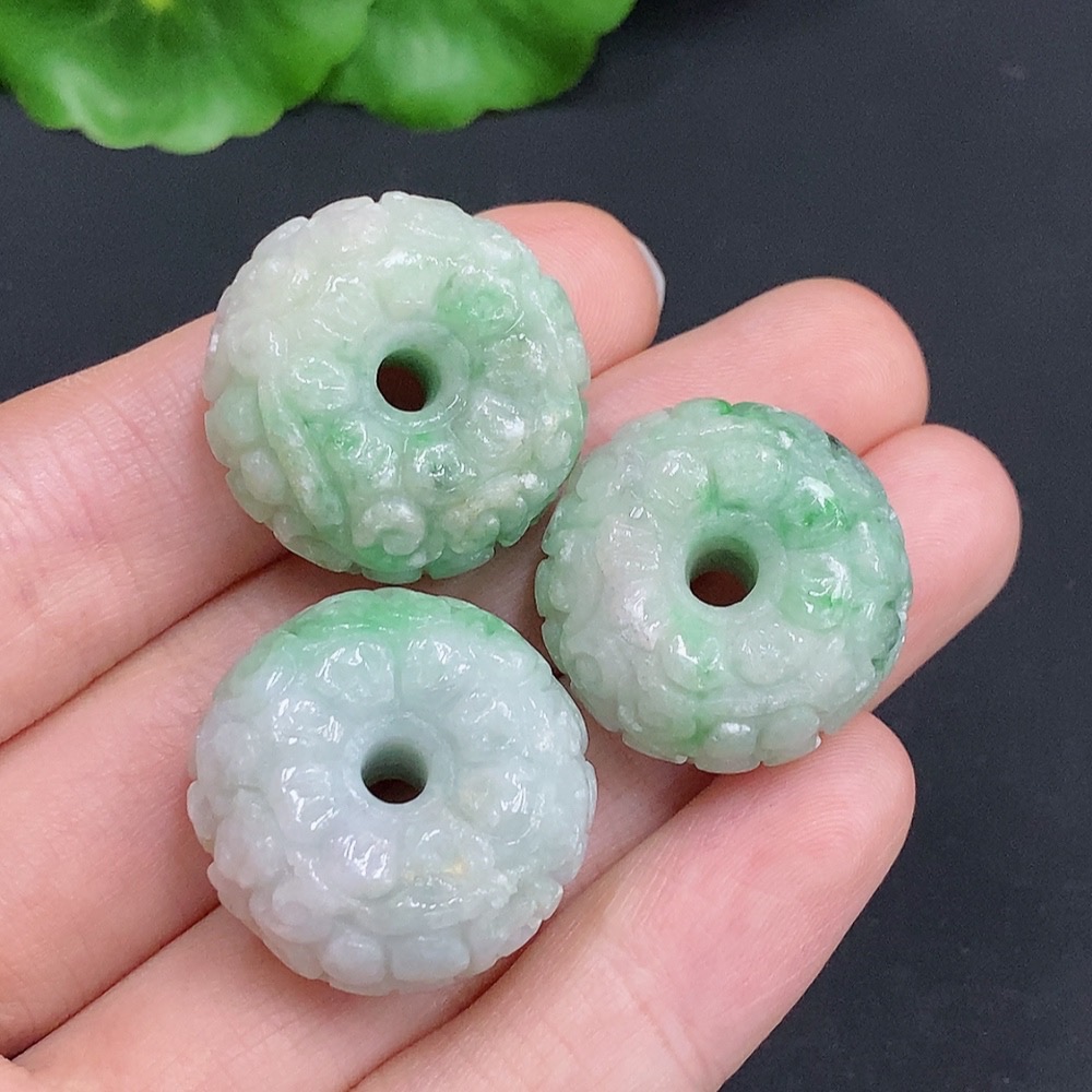 F33831790 Unpolished Jadeite Pendant Lot Including Other Minerals