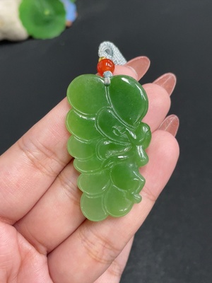 H34004455 Hetian Jade Jasper Pendant - Fairy