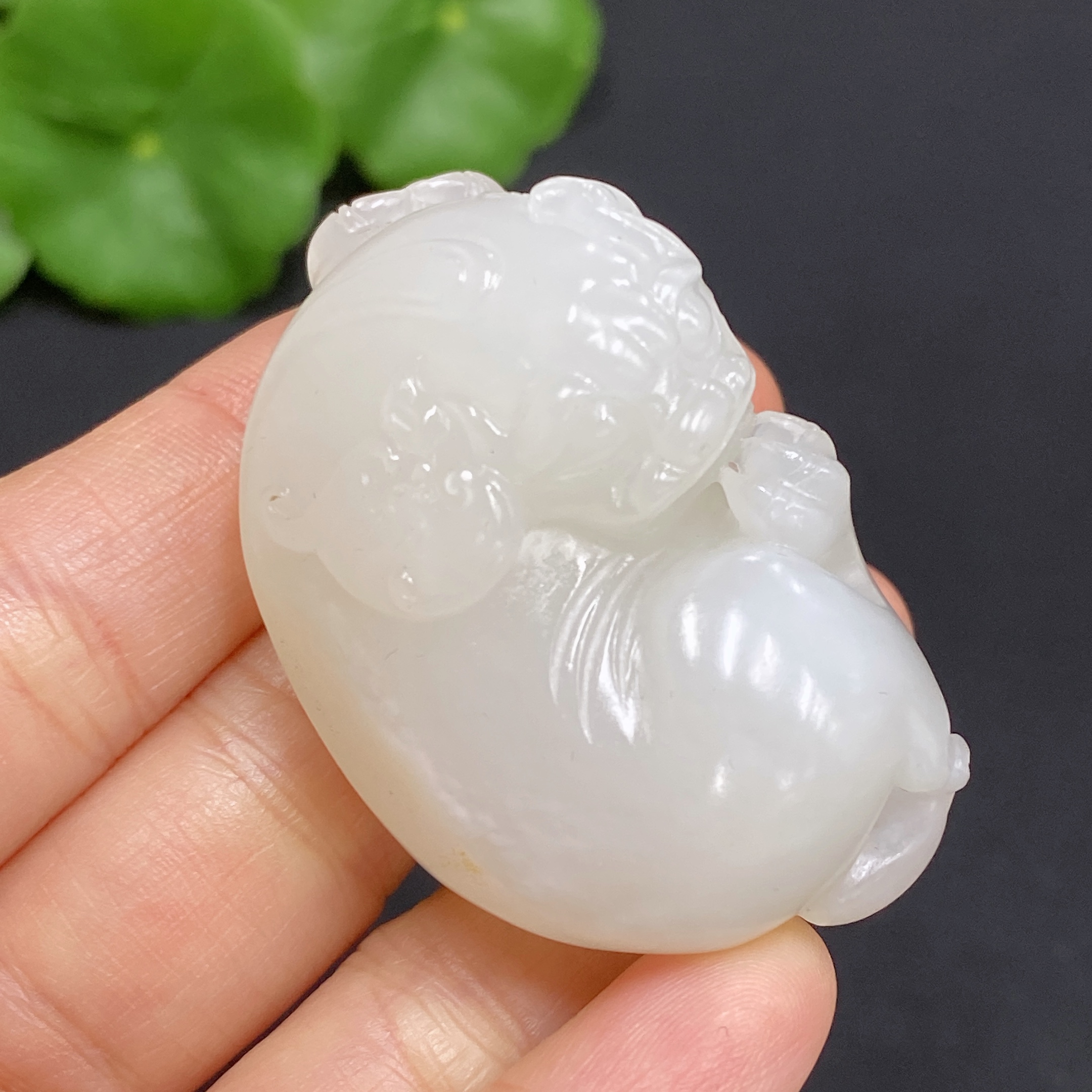 H28310617 Hetian Jade Pendant, Auspicious Beast, Total Weight Approx. 43.8g, Undetermined Skin Color Origin
