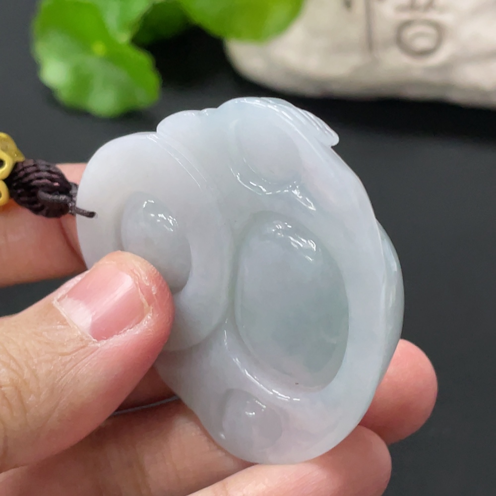 F35080774 Jadeite Buddha Pendant Total Weight Approx. 49.2g