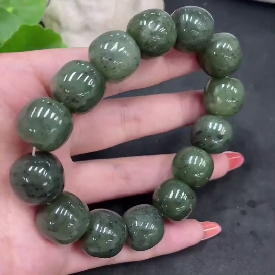H34979170 Hetian Jade Bracelet (Approx. 15.8 mm, Total Weight Approx. 97.8g)