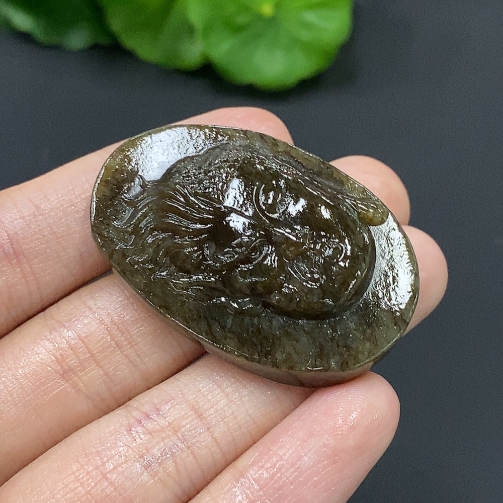 H09461162 Hetian Jade "A Moment of Thought" Pendant Total Weight 25.8g