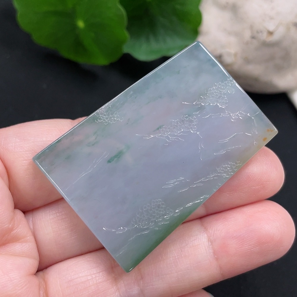 F31627283 Jadeite landscape pendant with total weight about 20.9g