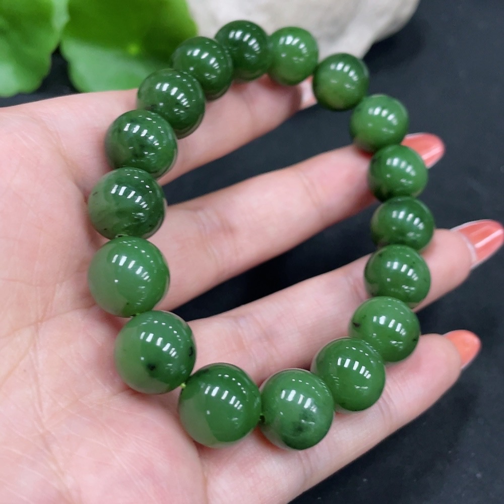 H35084219 Hetian Jade Bracelet, approx. 11.7mm, total weight approx. 44.8g