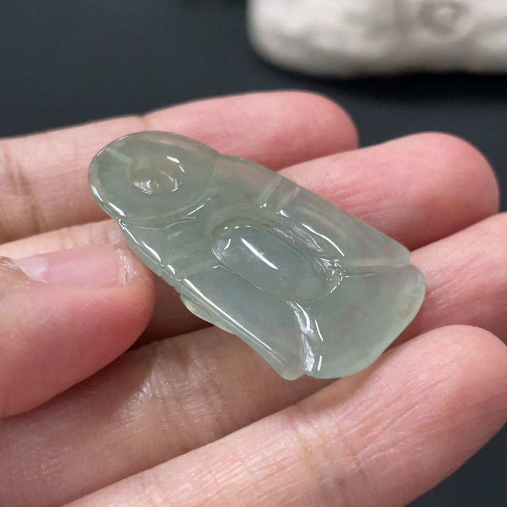 F32821616 Jadeite Standing Buddha Pendant Total Weight About 6.6g