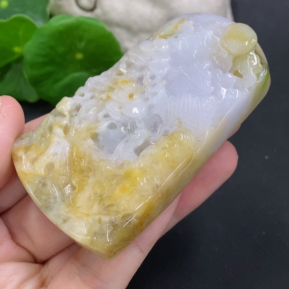 F32824536 Jadeite Landscape Pendant Total Weight Approximately 104.4g (Color Origin Undetermined) (Containing Other Mineral Components)
