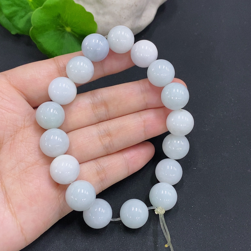 F28231604 Jadeite Bead Necklace Approximately 13mm Total Weight About 69.2g