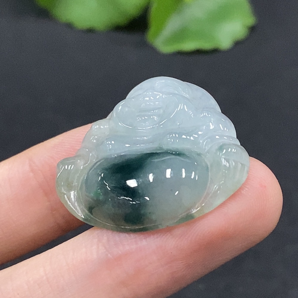 F33894519 Jadeite Buddha Pendant Total Weight Approx. 6.82g