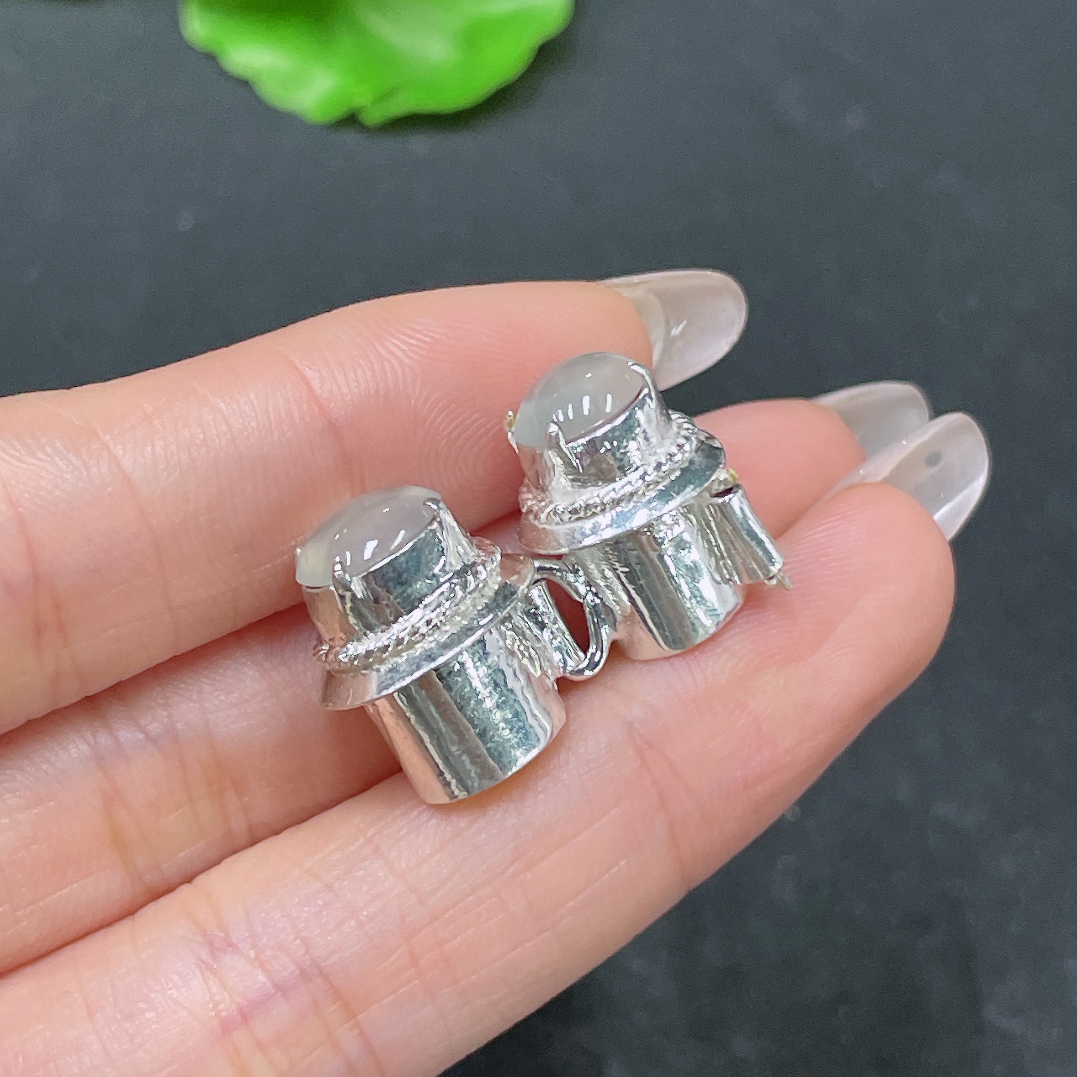 F35157740 Jadeite Cabochon Mounted Non-Gold Sell as a Lot