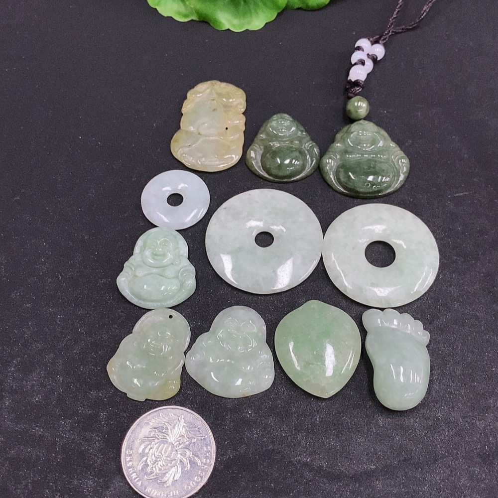 F33830405 Jadeite Pendants Sell as a Lot