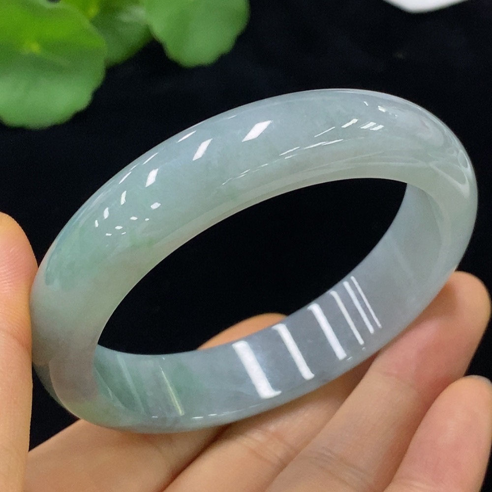 F34023851 Jadeite Round Bangle Size 56.8 Total Weight Approx. 58.31g
