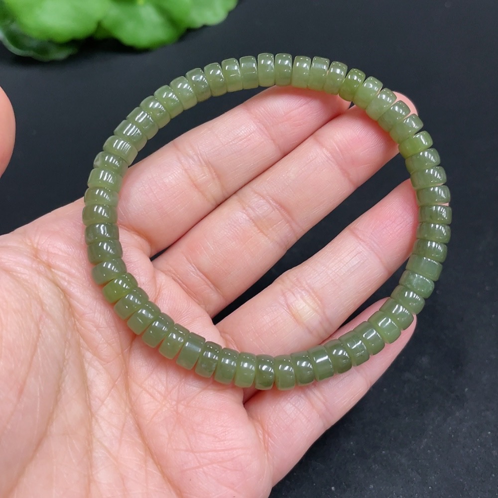 H34051883 Hetian Jade Bracelet, Approx. 6.2mm, Total Weight Approx. 15.5g