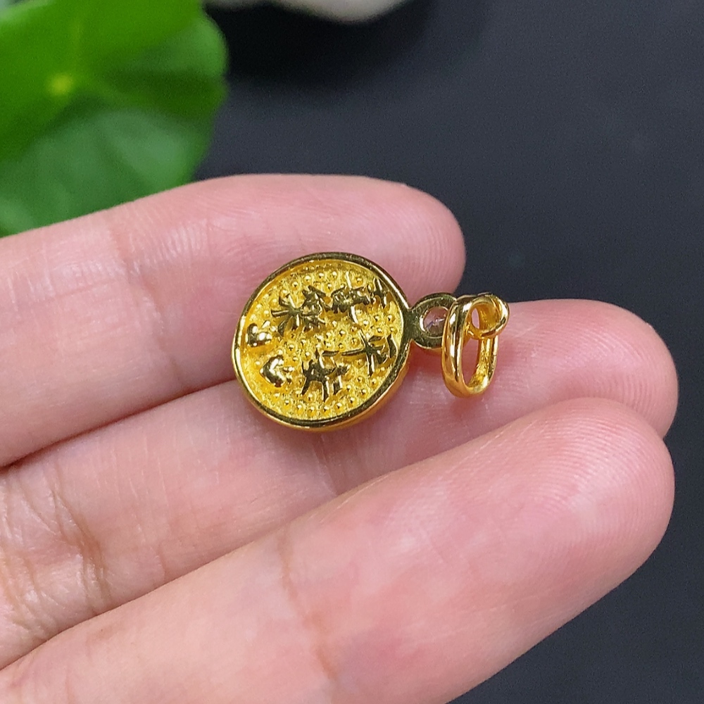 F34023180 Jadeite Plain Pendant Inlaid Pendant Non-Gold Inlaid Total Weight About 1.9g