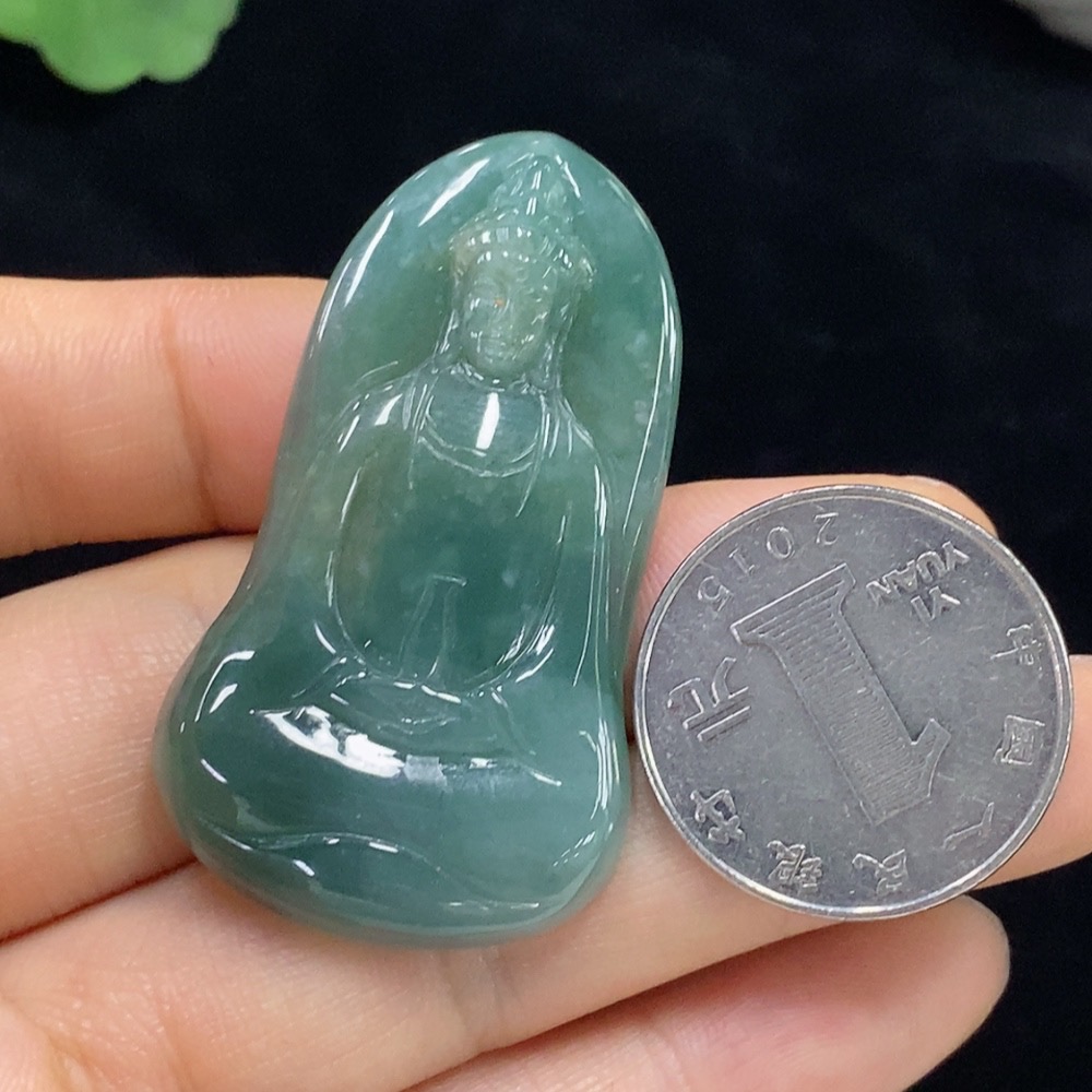 F28235645 Jadeite Guanyin Pendant Total Weight Approx.14.04g